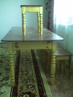 продаю стол и стулья ручной изделие звоните любое вам время - Изображение #1, Объявление #1075897