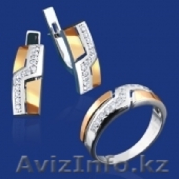 Продам серебрянные украшения с золотыми вставками - Изображение #2, Объявление #1120574