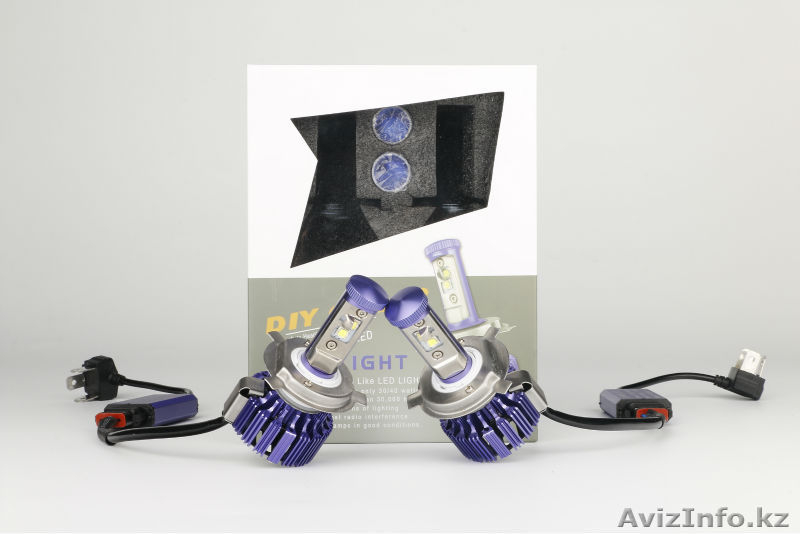 AutoCare LED Лампы H4 40 Вт 4000LM Белый 6000 К/LED Light Bulbs Атырау - Изображение #3, Объявление #1498337